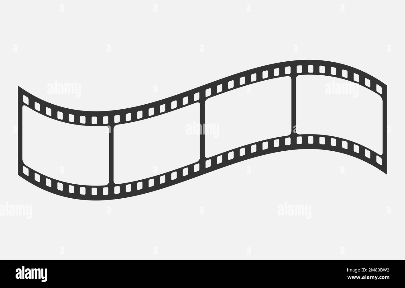 Blank cinema film strip isolated on white background. Vector ...