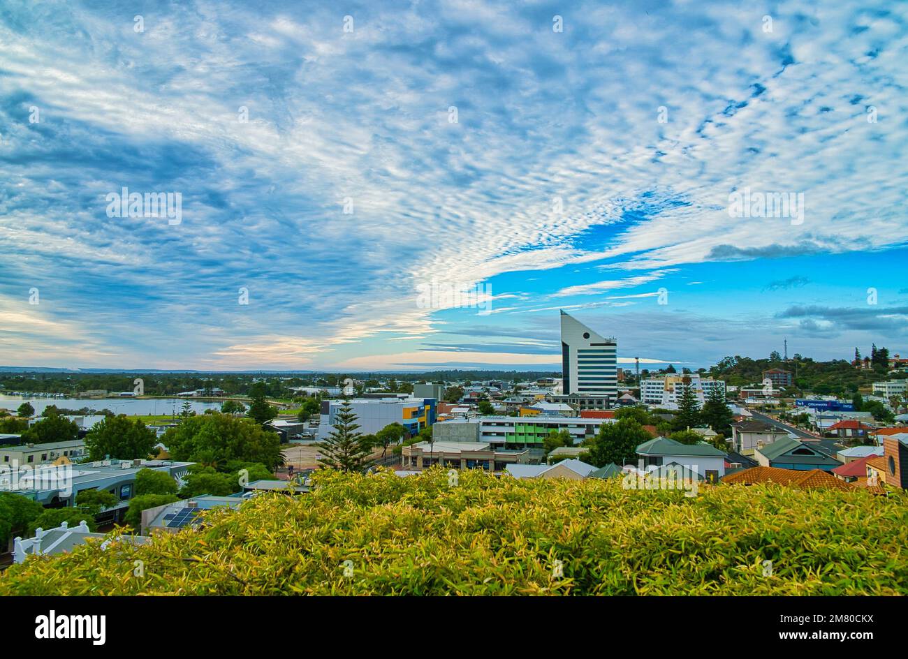 showing the beauty of Marlston Hill Lookout with a green area under a