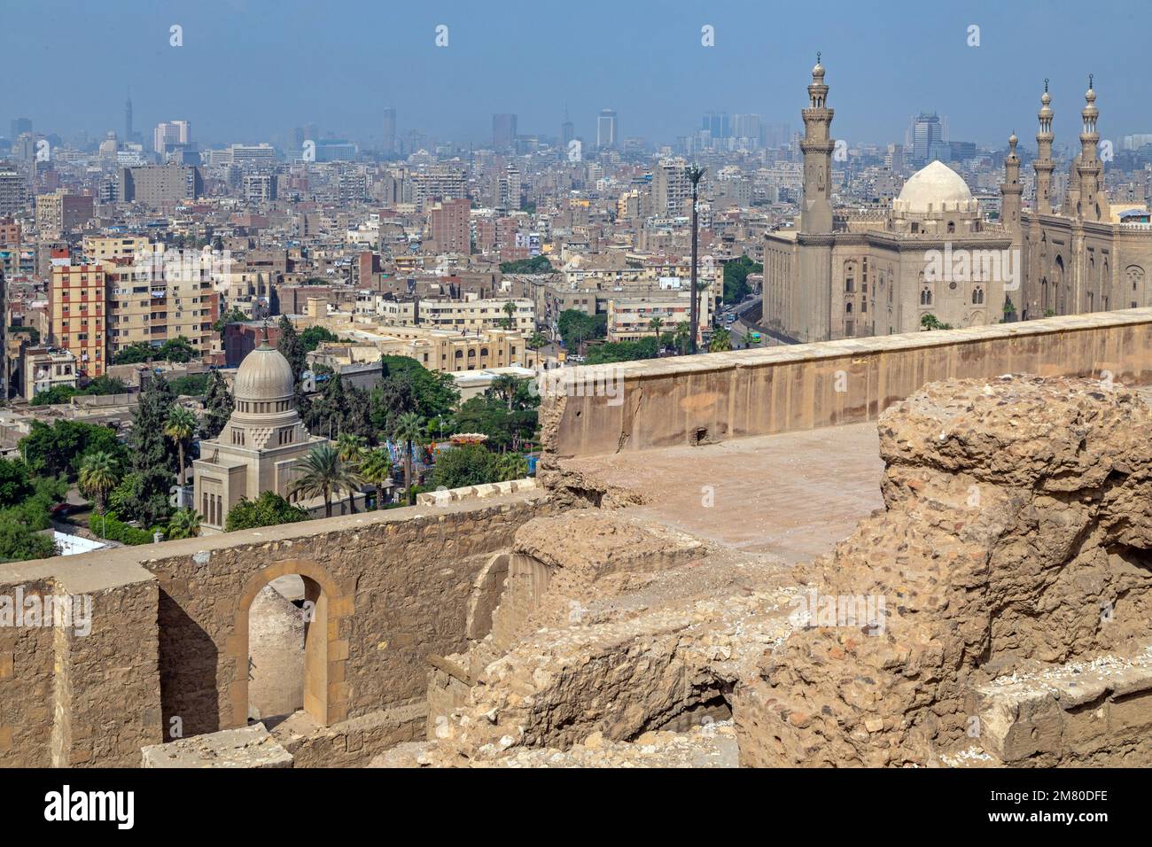 VIEW OF THE CITY FROM THE SALADIN CITADEL CAIRO EGYPT AFRICA Stock view-of-the-city-from-the-saladin-citadel-cairo-egypt-africa-stock