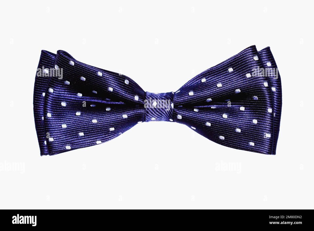 Satin gentleman's blue bow tie on a white background Stock Photo - Alamy