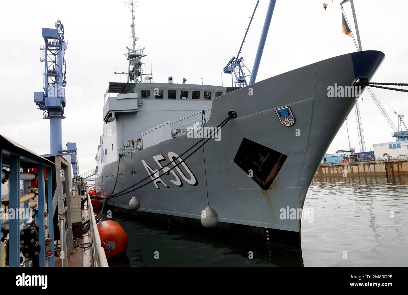 Rostock, Germany. 11th Jan, 2023. Before the start of the ceremony for
