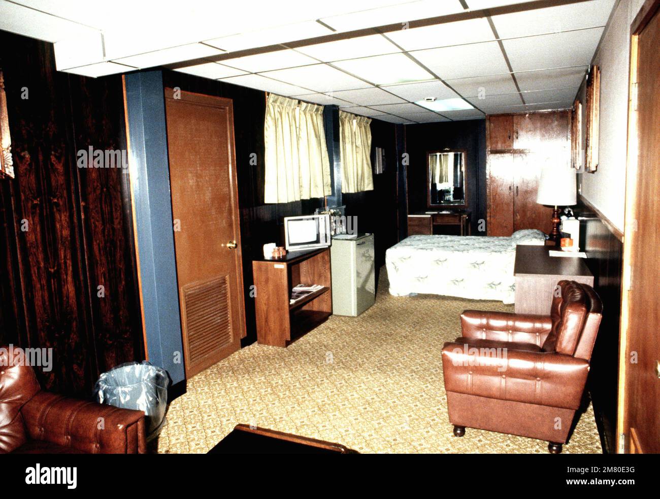 An interior view of bachelor officers quarters (BOQ). Base: Kwang Ju ...