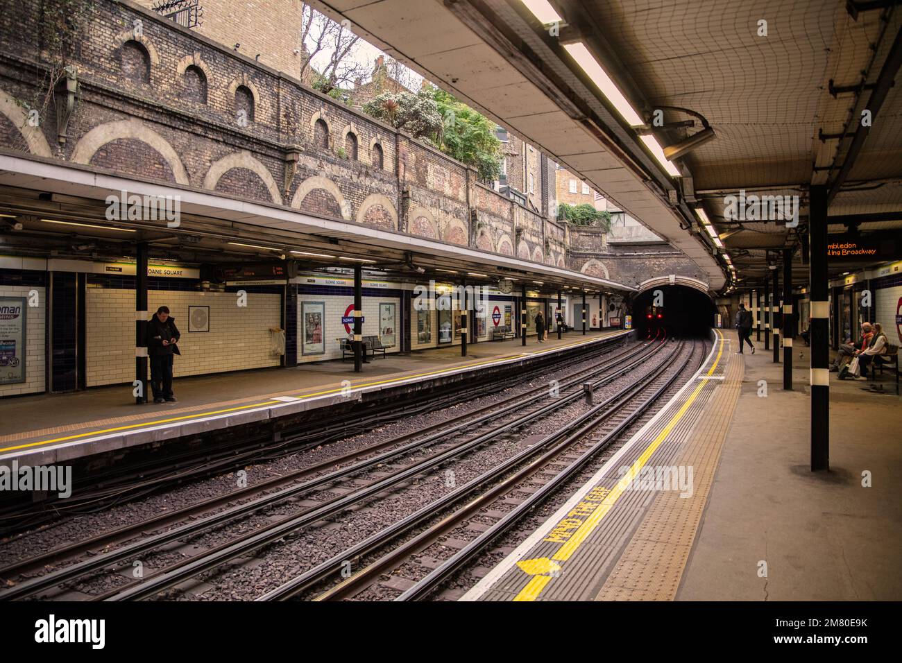 London Underground Sloane Square station, run by Tfl (Transport for London) Stock Photo