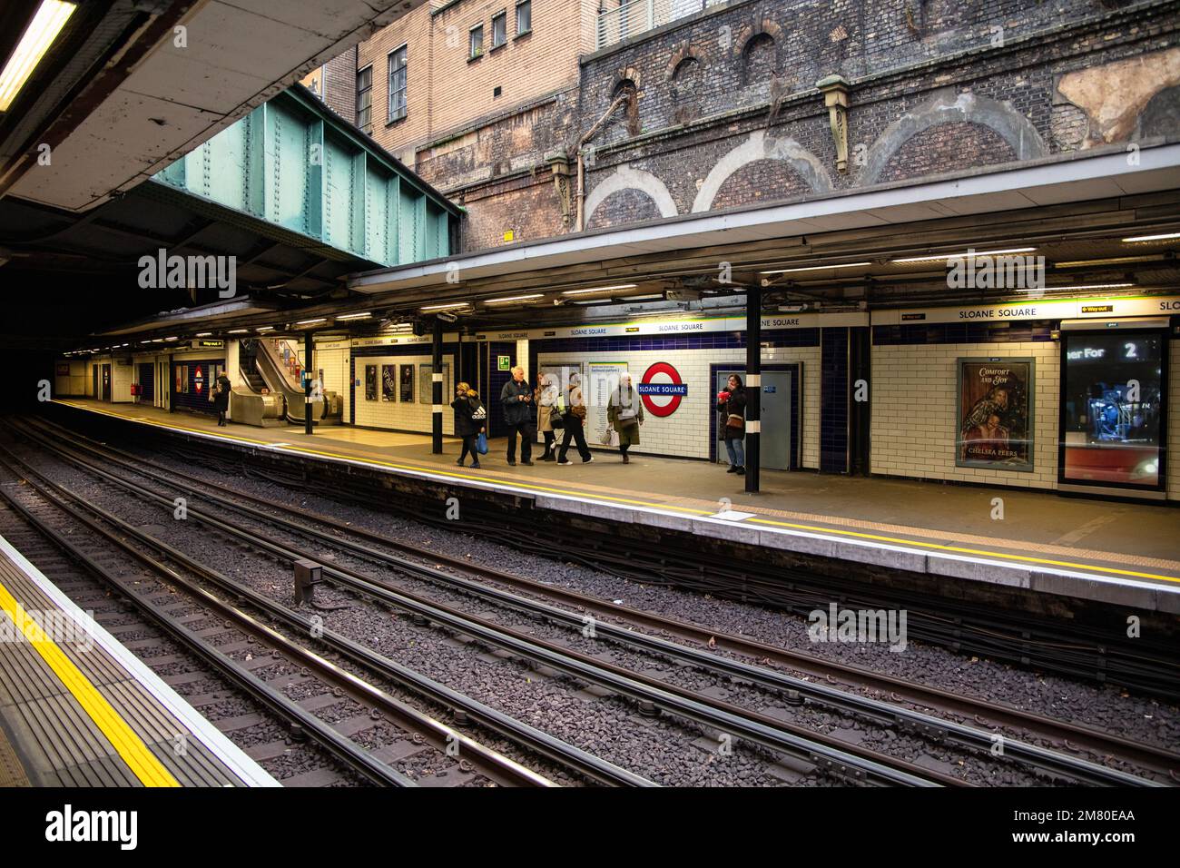 London Underground Sloane Square station, run by Tfl (Transport for London) Stock Photo