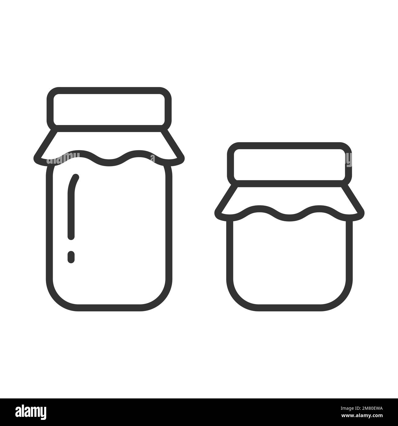 Glass jar vector icon, outline sign. Vector illustration. Eps 10 Stock ...