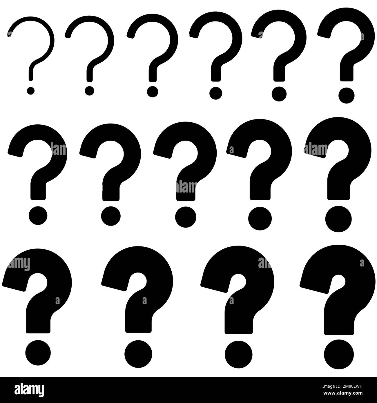 Set of Question Icon. Question mark sign. Vector illustration. Eps 10 ...