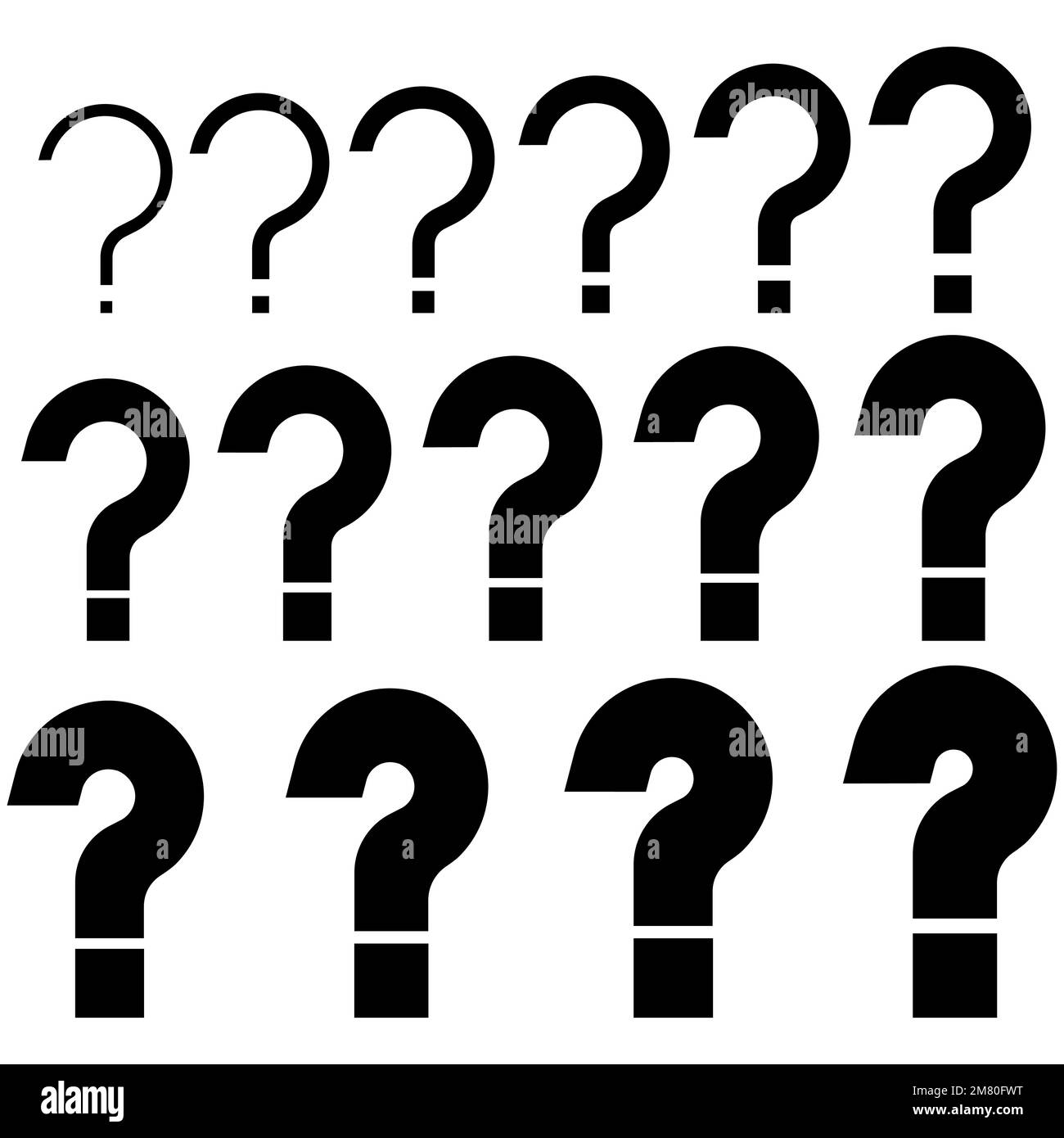 Set of Question Icon. Question mark sign. Vector illustration. Eps 10