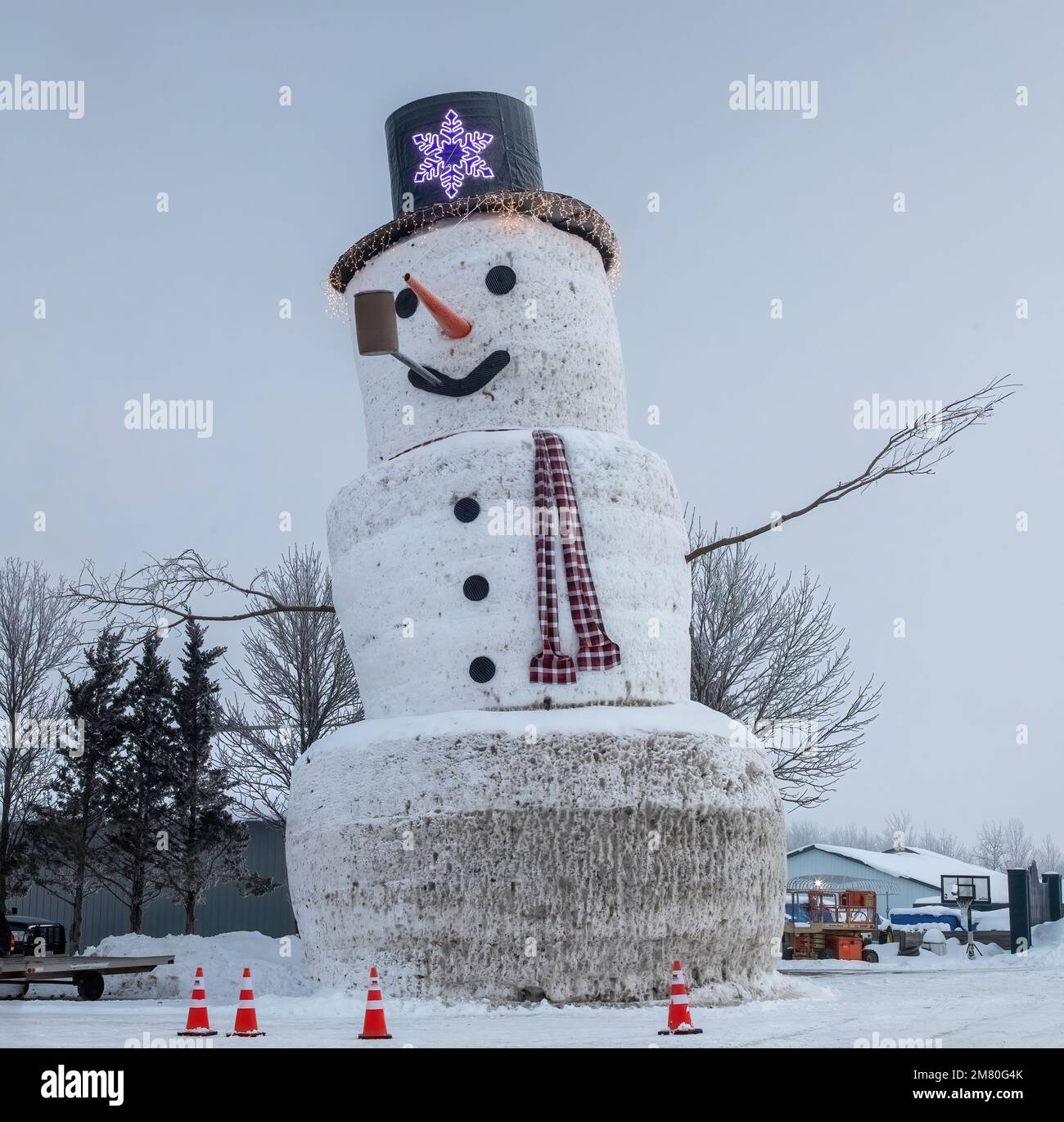 Jeffrey the Snowman, who is 58 feet tall and built by Carlson
