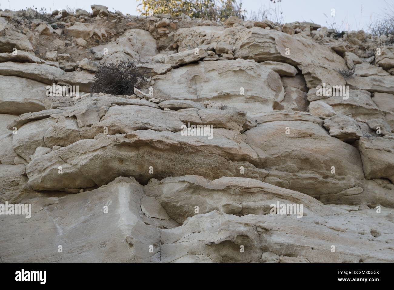 Rocks in a yellow grey color Stock Photo