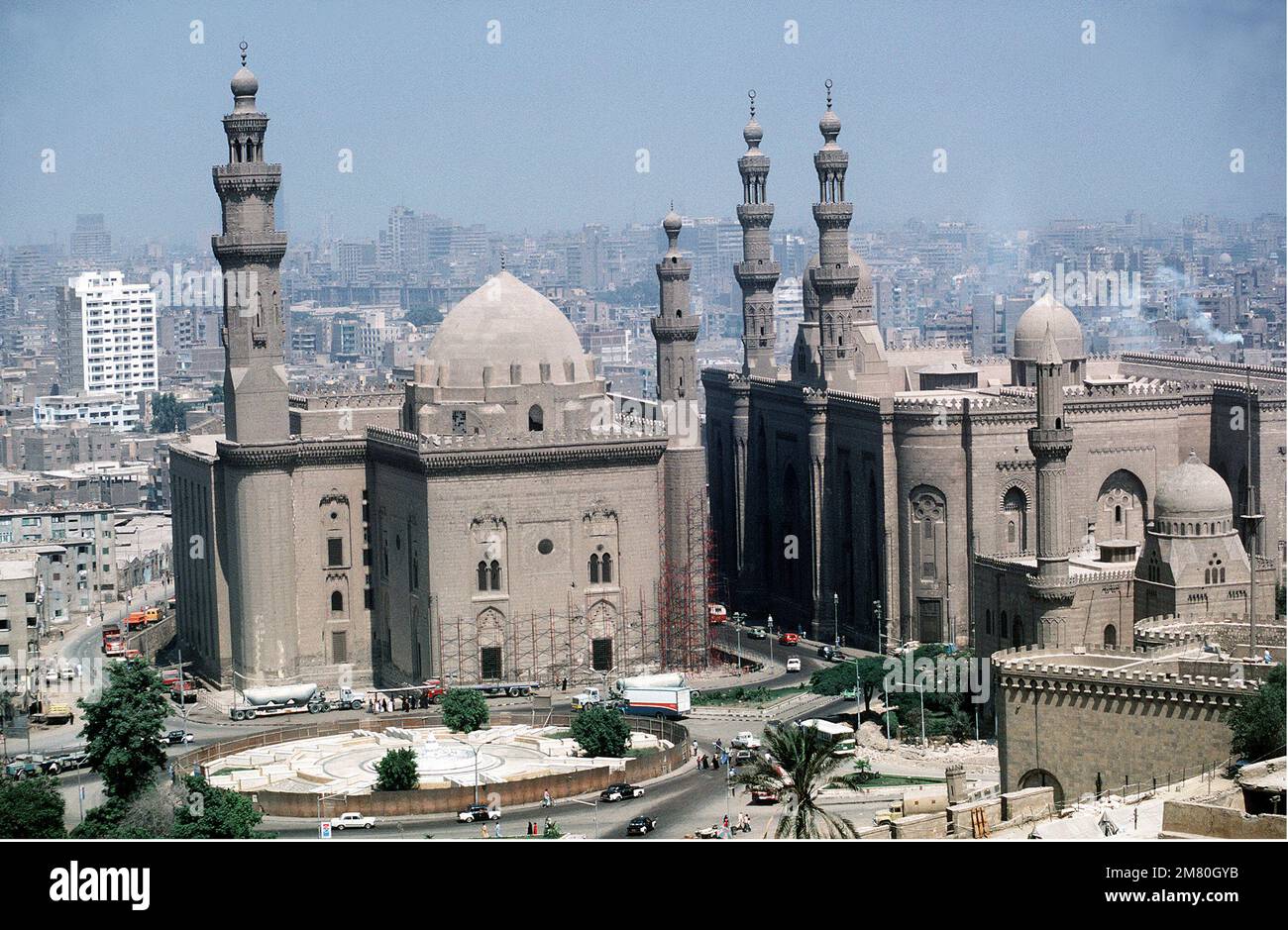 The Al Azhar Mosque, built in 969 AD, in downtown Cairo. Exact Date ...