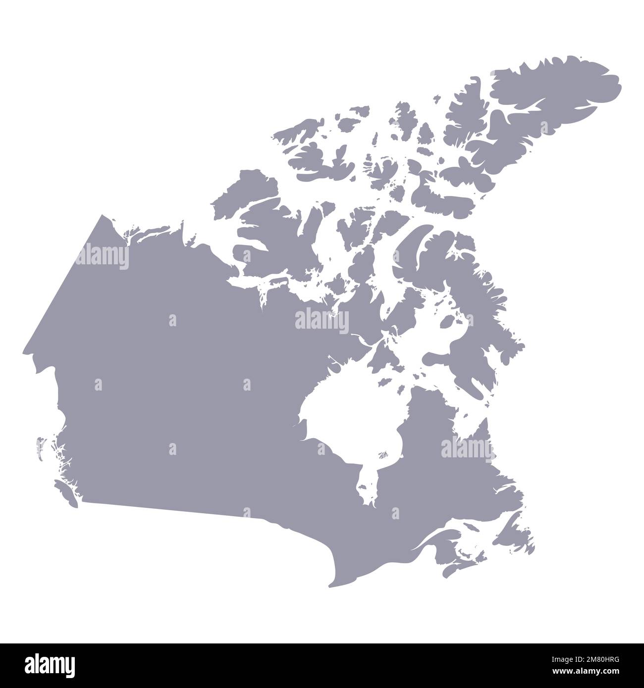 Map of Canada. Silhouette of Canada country map. Vector illustration