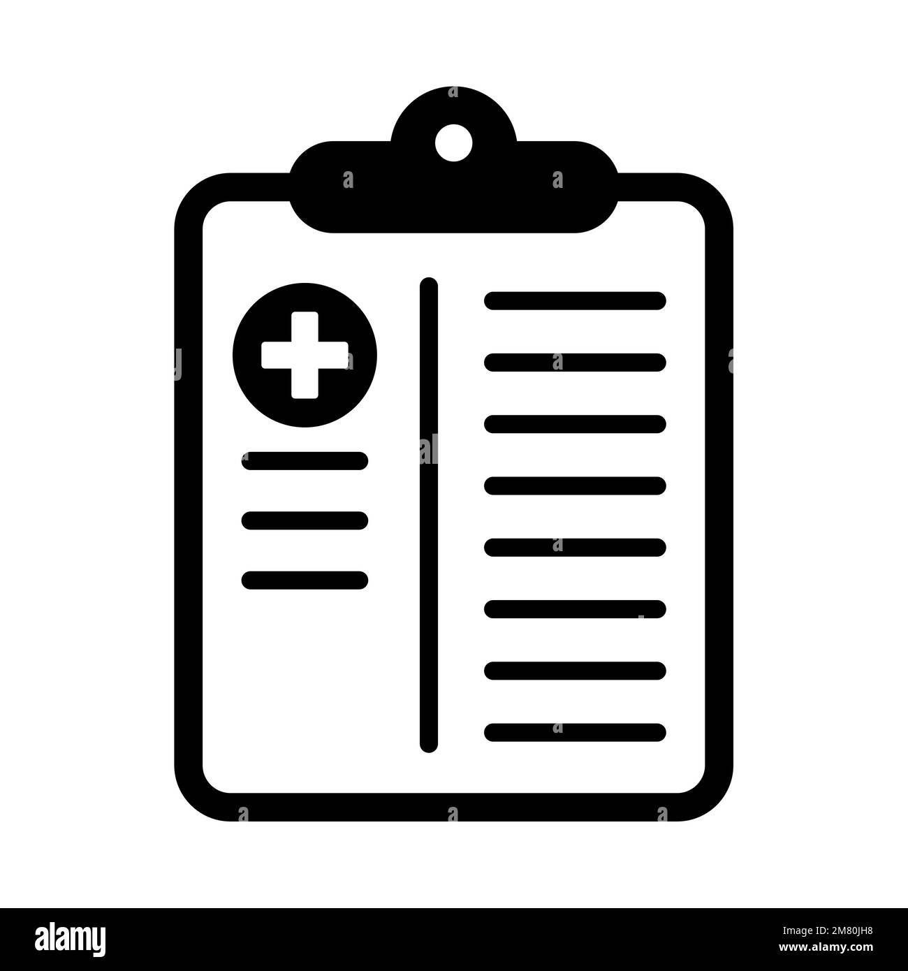 Medical history and Medical services Icon. Health care clipboard icon