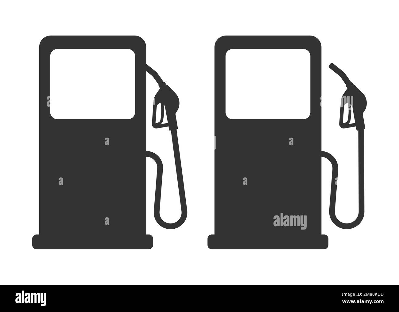 Gas station pump with fuel nozzle of petrol pump. Vector illustration