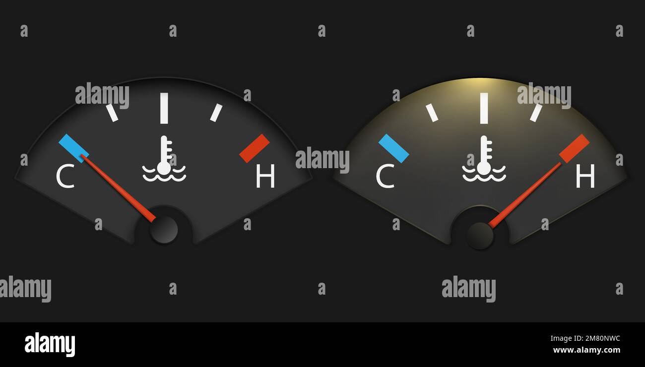 Car radiator temperature gauge Stock Vector Images - Alamy
