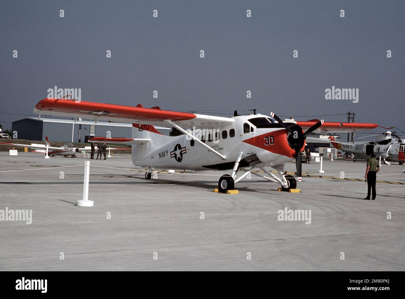 A right front view of a U-1B Otter aircraft on display during the open ...