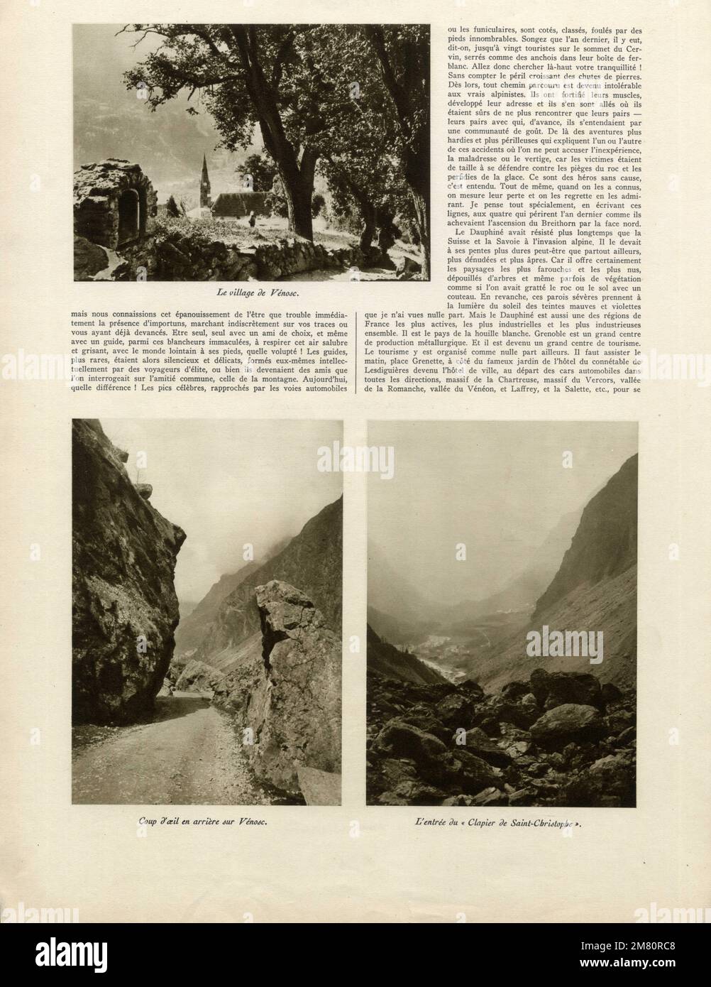 LA ROUTE DE BÉRARDE , PAR HENRY BORDEAUX. PAGE 2. 1929 Stock Photo