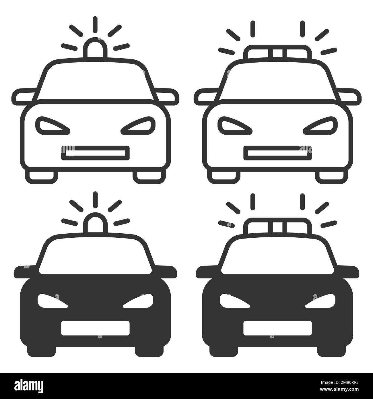 Police car icon. police vehicles icon. Vector illustration. Eps 10. Stock Vector