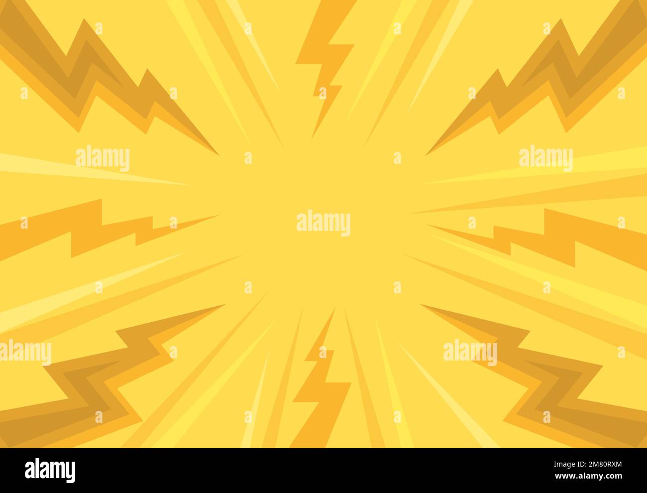 lightning explosion pop art retro comic style background. Vector illustration. Eps 10. Stock Vector