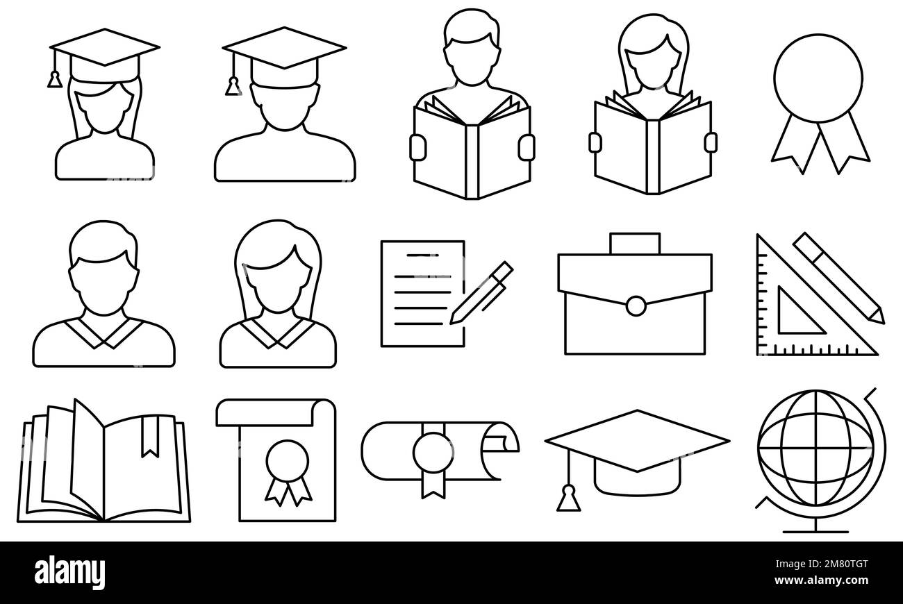 Teacher and students silhouette Stock Vector Images - Alamy