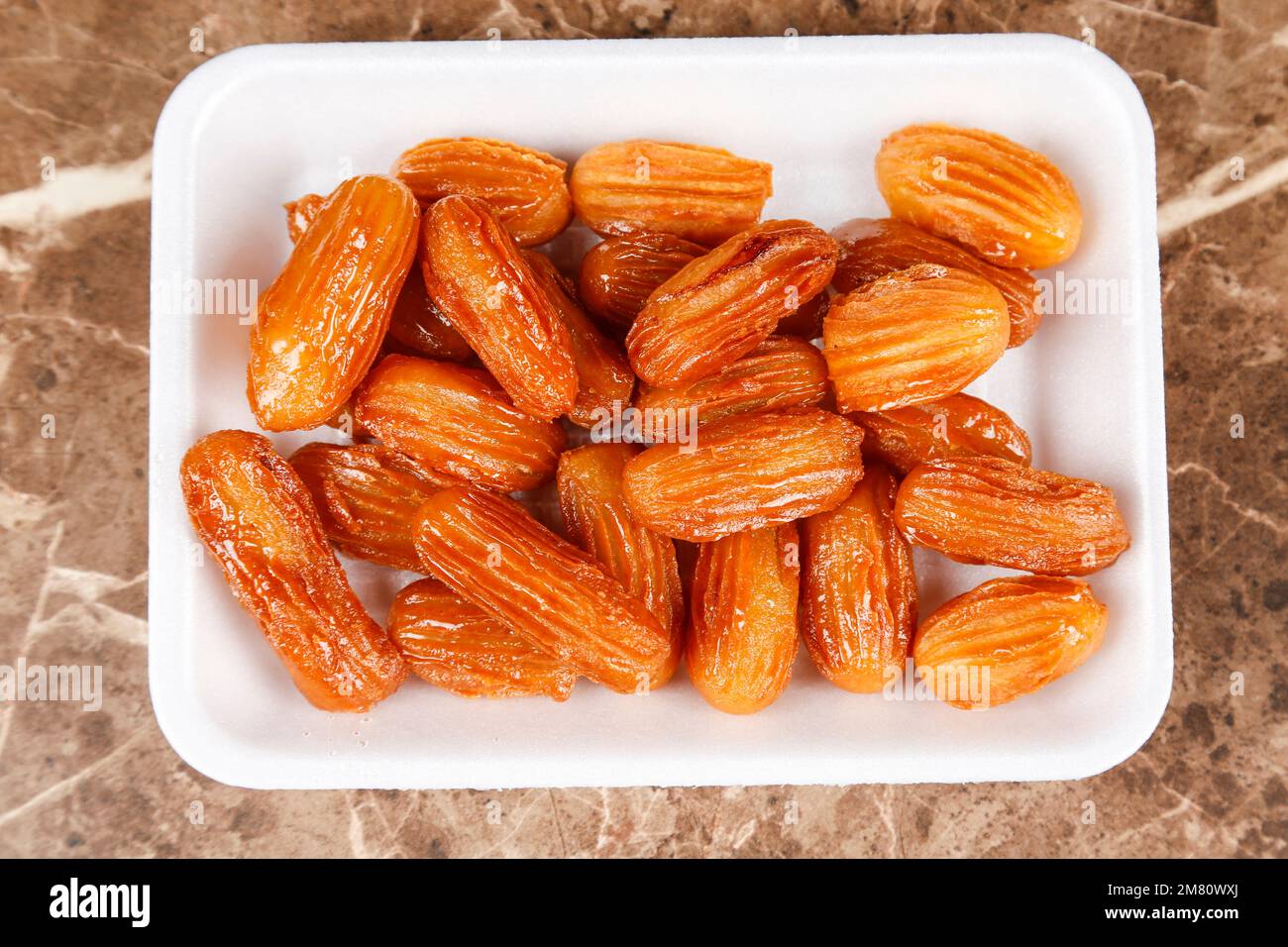 Tulumba Turkish Delicious Sweet Recipe Stock Photo