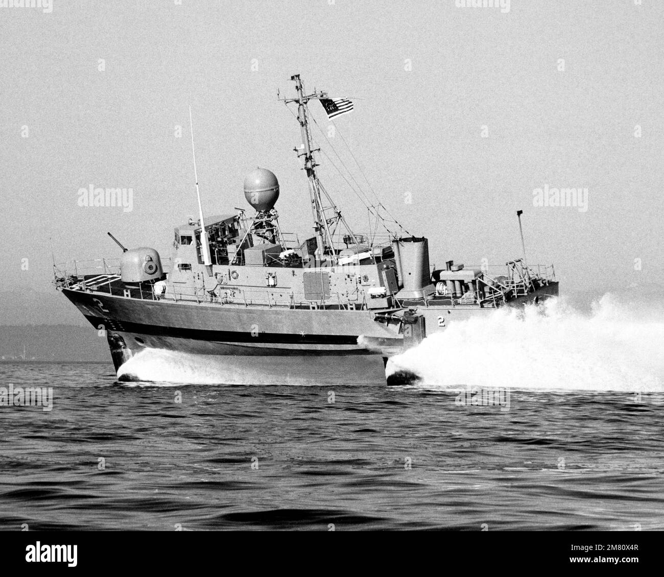 A port quarter view of the patrol combatants missile hydrofoil USS