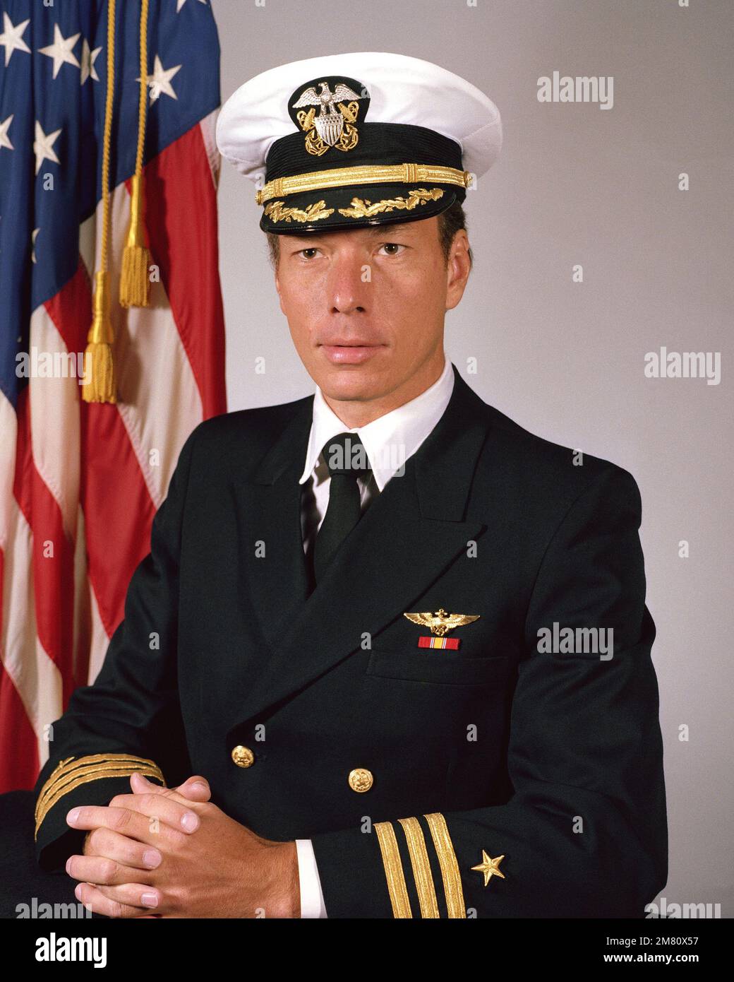 Commander Henry E. Keil, USN (covered). Country: Unknown Stock Photo