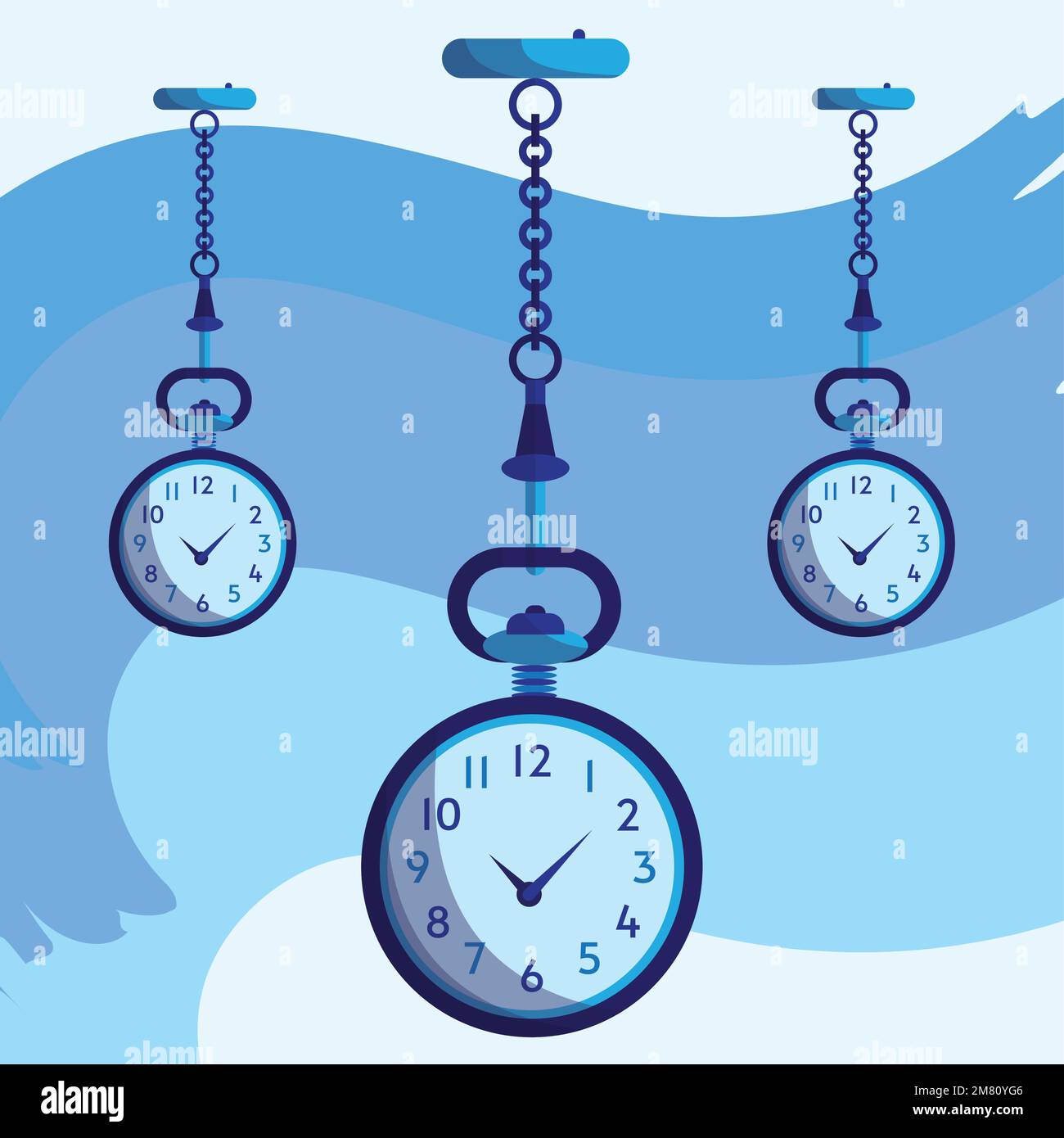 Group of blue pocket watches Vector Stock Vector Image & Art Alamy