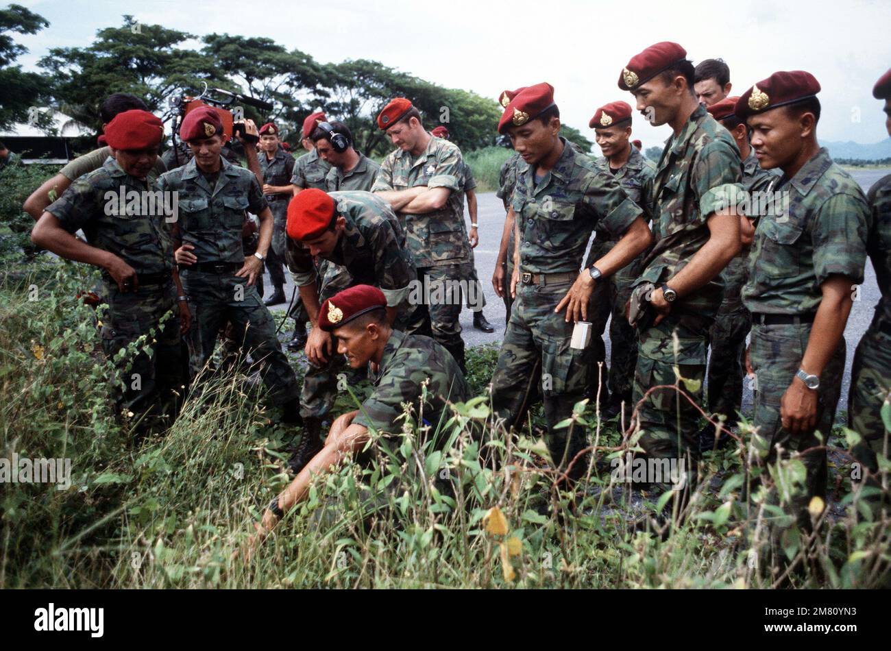 Royal Thai Army Special Forces personnel demonstrate visual tracking