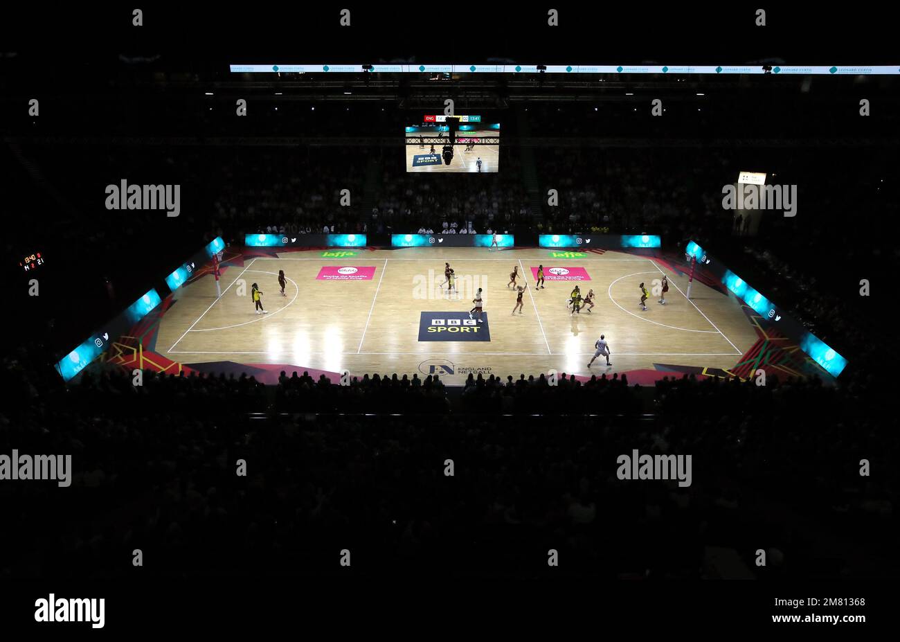 General view of the action during the Vitality Netball International Series match at the AO Arena, Manchester. Picture date: Wednesday January 11, 2023. Stock Photo