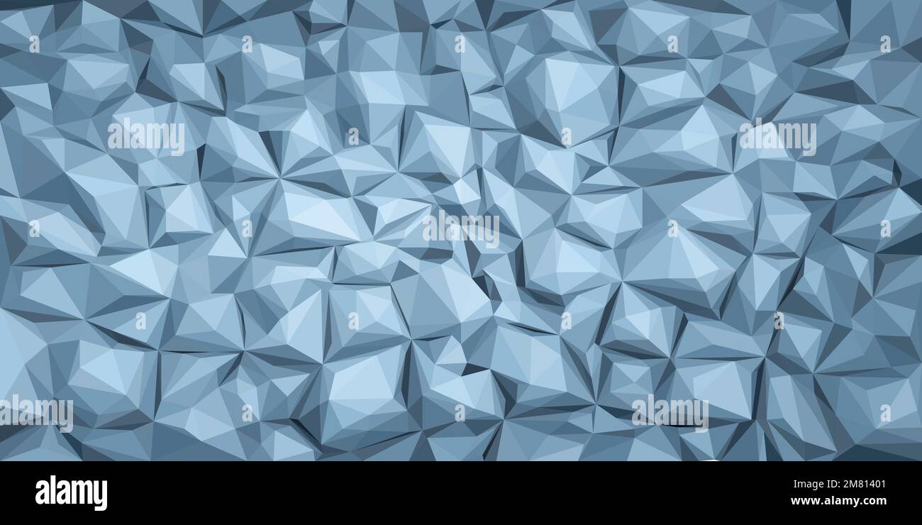 Low poly vector stones texture, abstract 3D background, volumetric technology wallpaper with shadow and light, rectangle structure Stock Vector