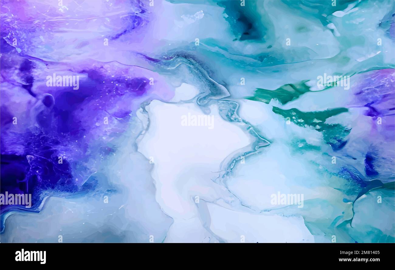 Pastel blue, purple marble, agate vector texture, stone, abstract