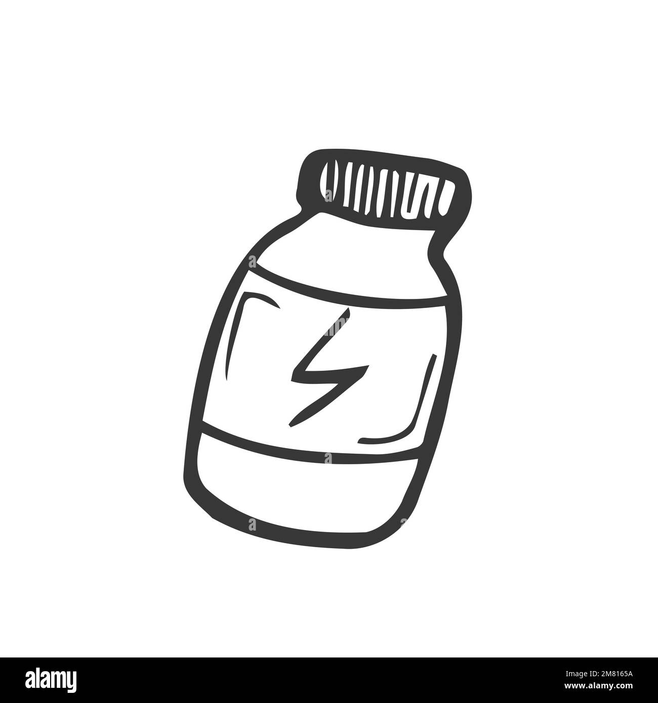 Protein capsule pill icon. Outline Protein capsule pill vector icon for ...