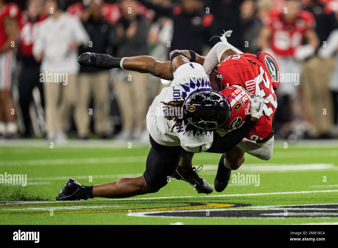 Georgia Bulldogs defensive back Javon Bullard (22) is tackled by