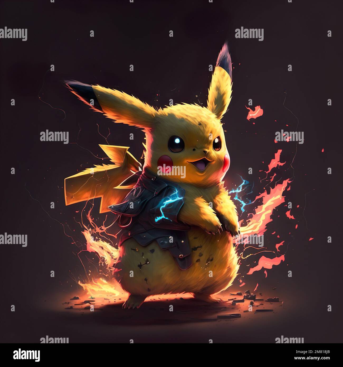 Pikachu, Pokemon, Digital Illustration Stock Photo - Alamy