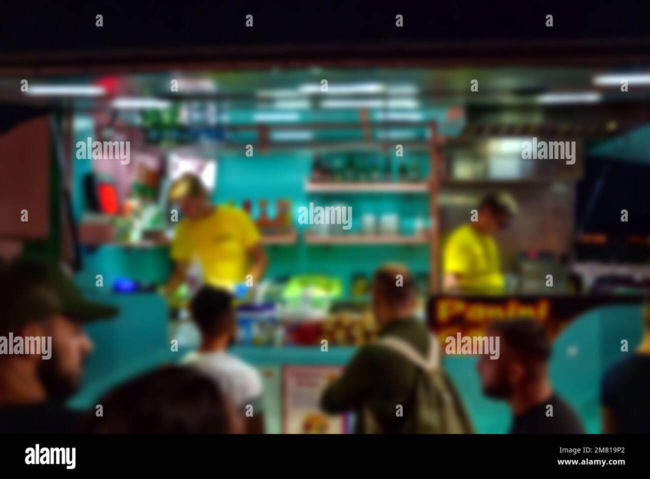 Street Food Truck Late At Night Blurred Image Stock Photo Alamy street-food-truck-late-at-night-blurred-image-stock-photo-alamy
