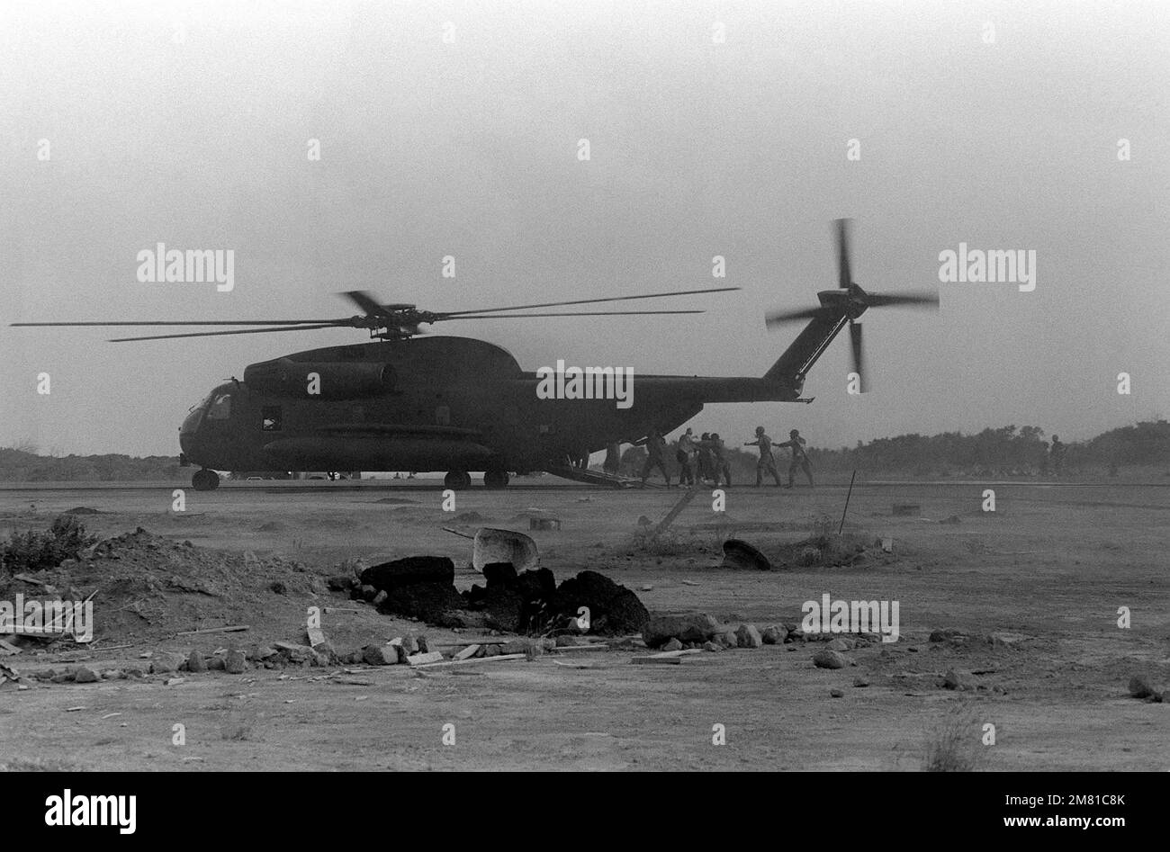 Operation Stallion Left side view of CH-53 Super Stallion helicopter in use during ...