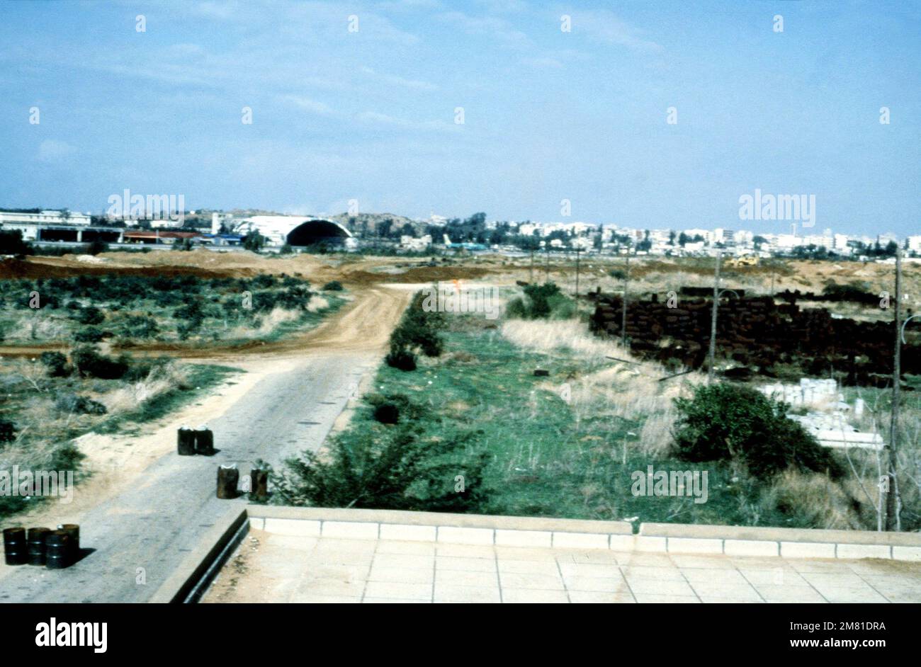 A view from a bunker position as atop Checkpoint 73 as Marines observe ...