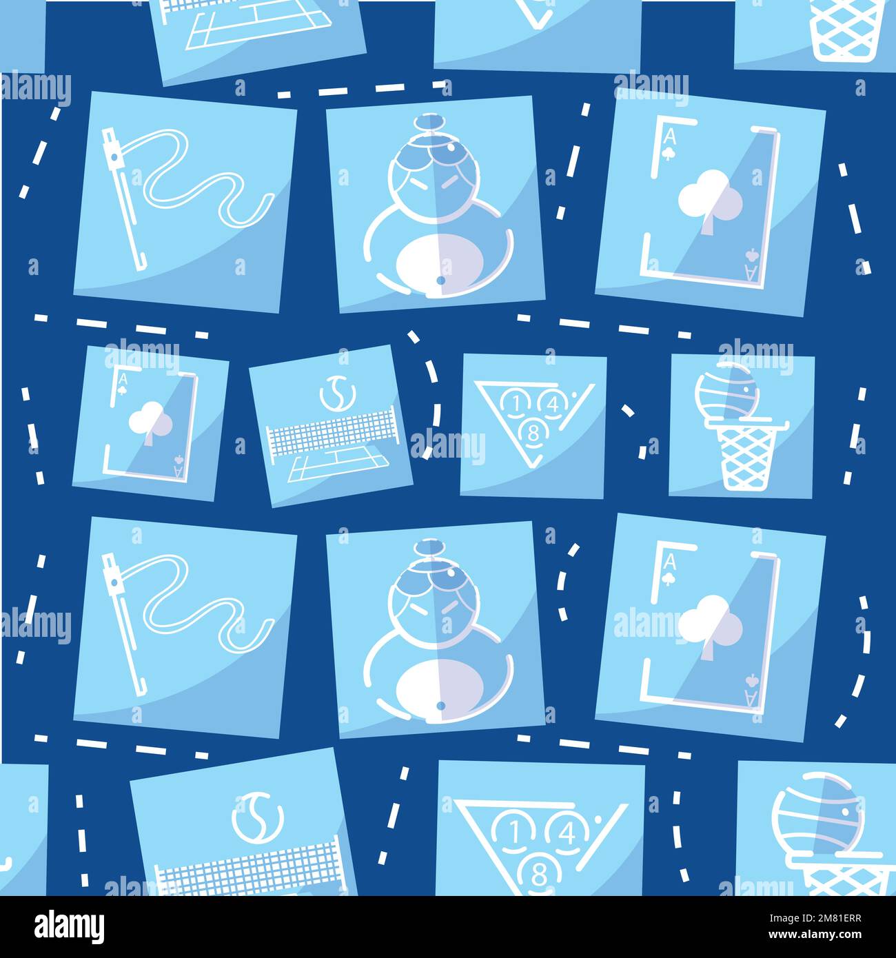 Seamless pattern background with sport icons Vector Stock Vector