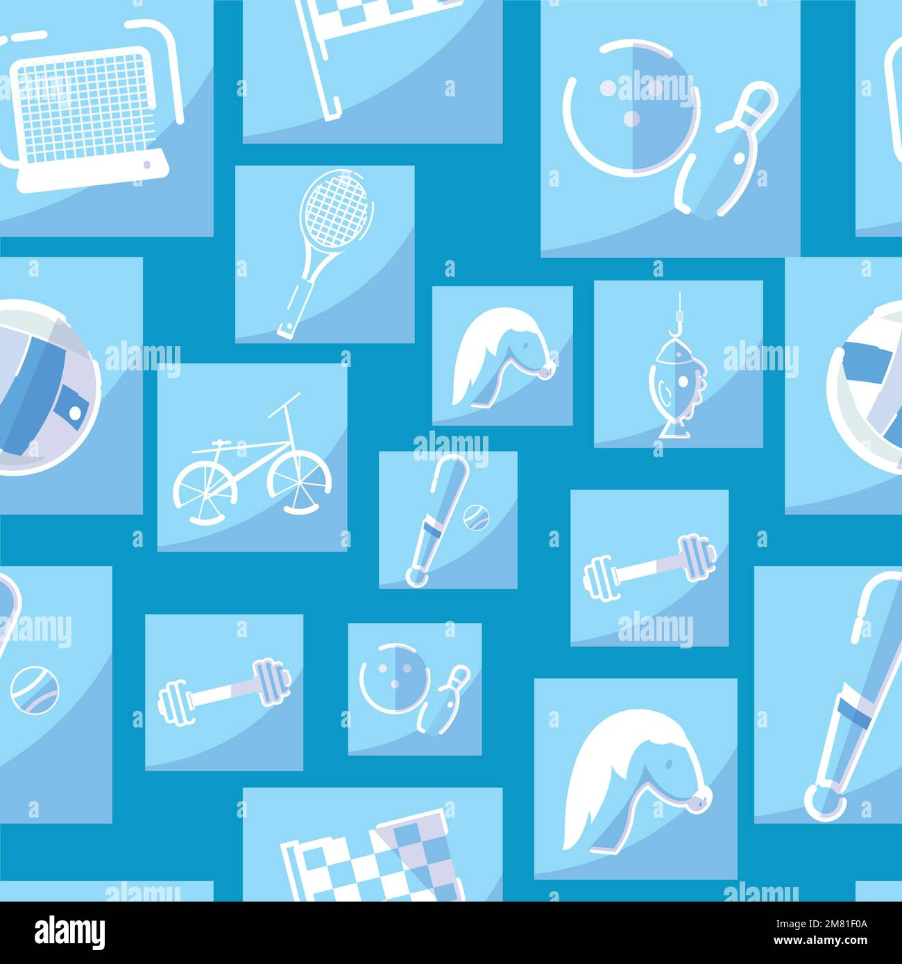 Seamless pattern background with sport icons Vector Stock Vector