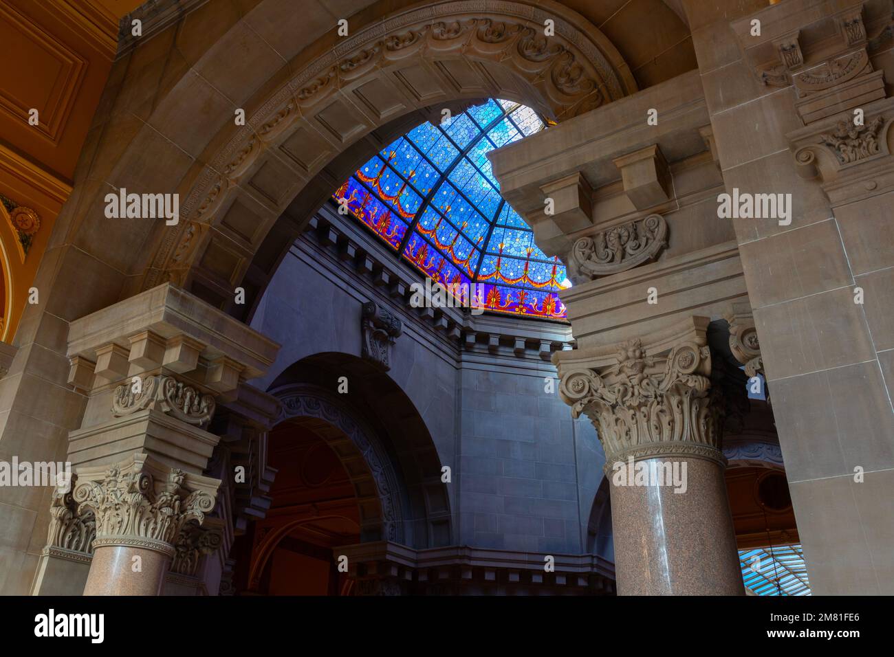 Indianapolis Circa January 2023 Indiana State Capital Rotunda. The