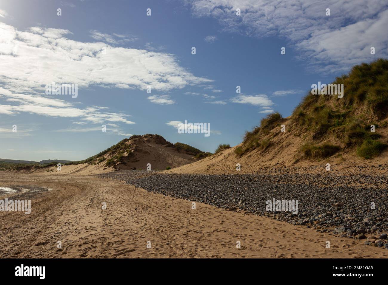 DaltoninFurness, UK Sand dunes along the beach of Sandscale Haws
