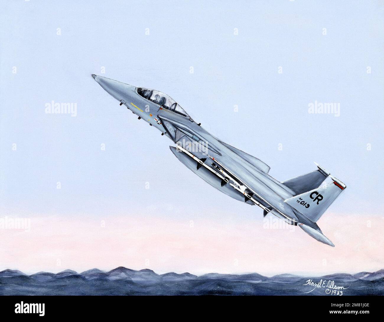 Artwork "The Soaring Eagle F15" Artist Hazel Olson, US Air Force Art — free download
