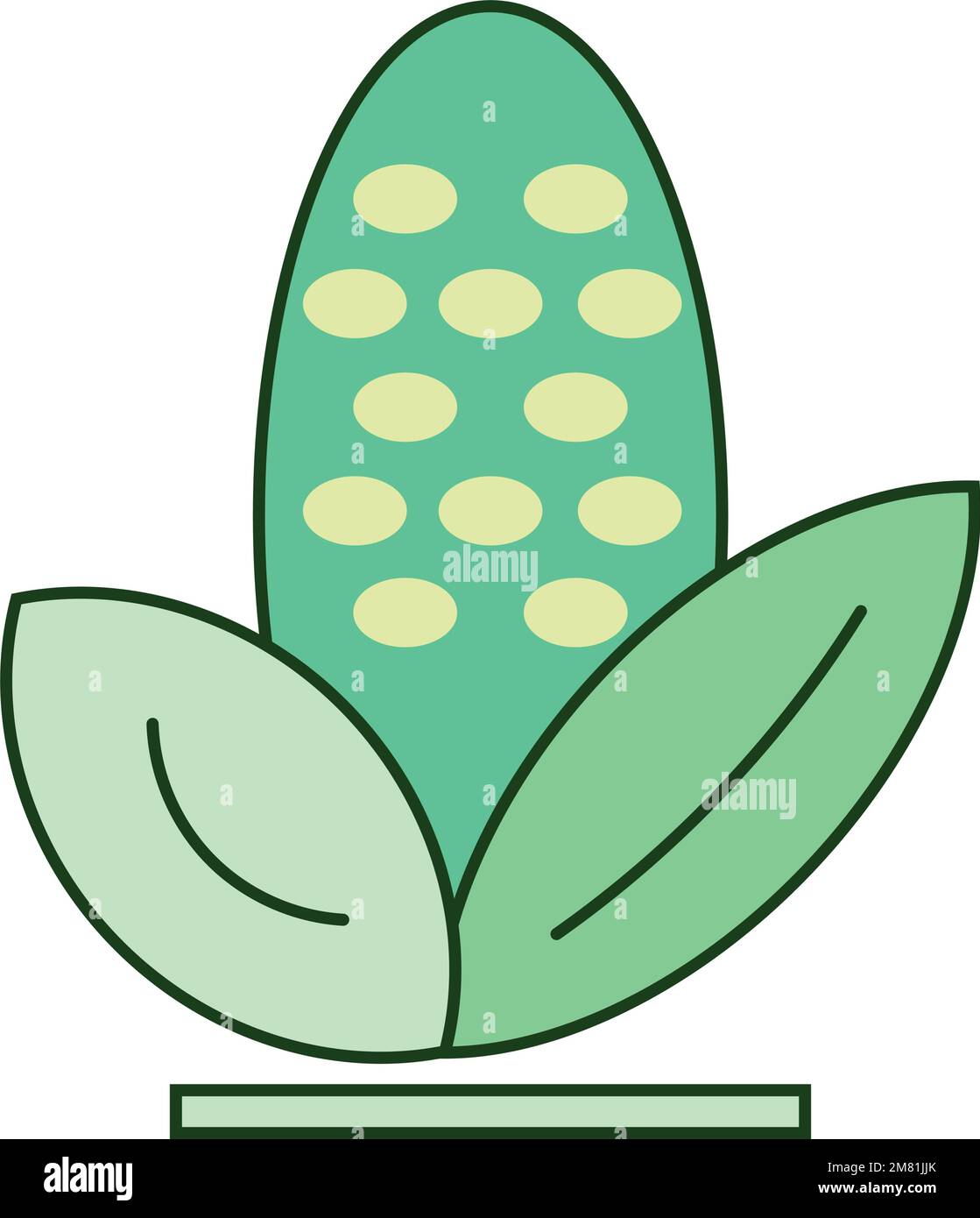 Isolated colored corn icon Flat design Vector Stock Vector Image & Art ...