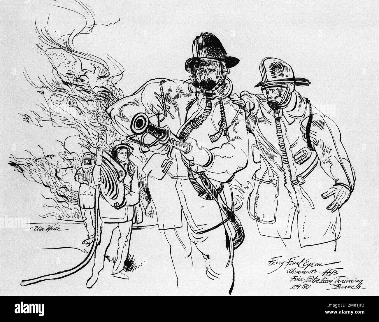 Artwork "Fiery Final Exam" Artist Elin Waite, US Air Force Art