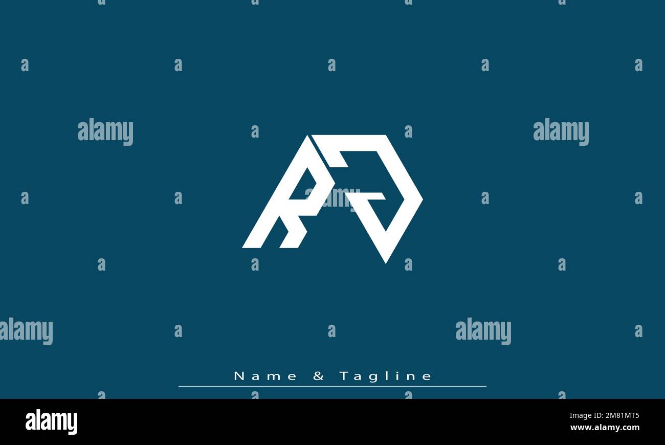 Alphabet letters Initials Monogram logo RJ , JR Stock Vector