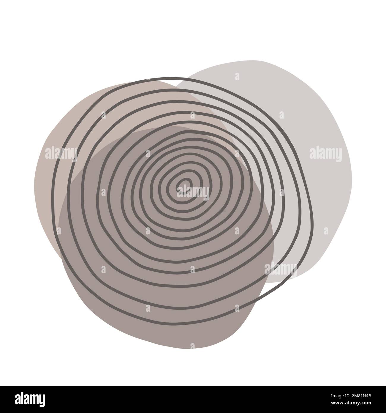 Boho style abstract shape, simple hand drawn art objects vector ...