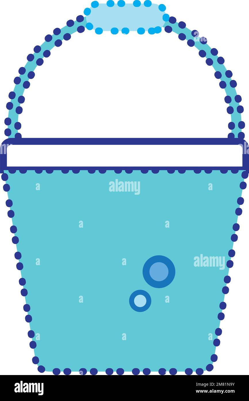 Isolated blue bucket cleanliness icon Vector Stock Vector Image & Art ...
