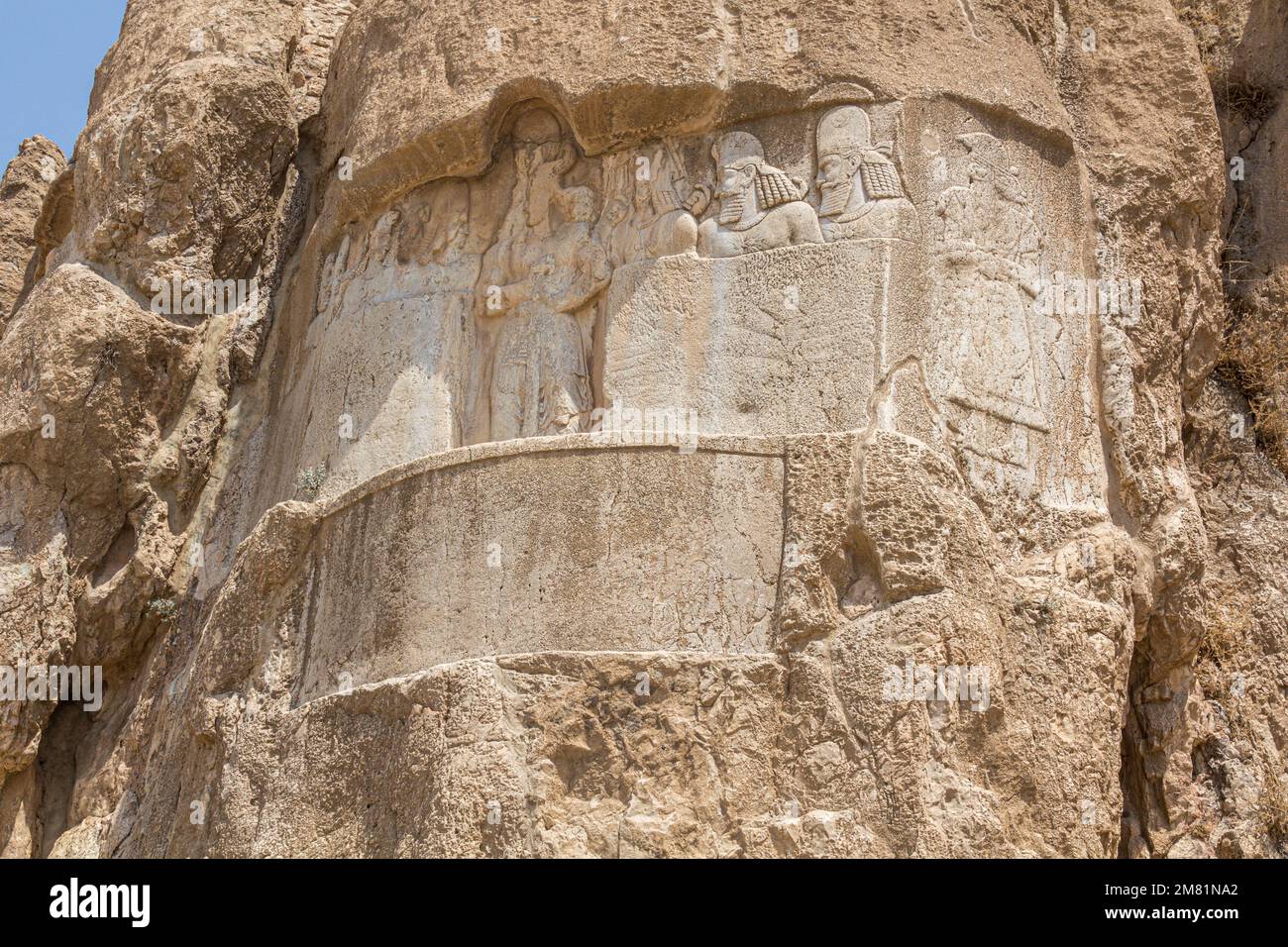 Grandee relief of Bahram II in Naqsh-e Rostam, Iran Stock Photo - Alamy