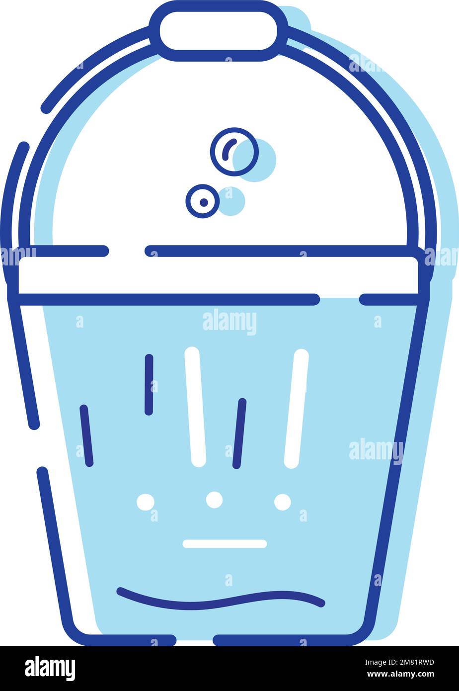 Isolated blue bucket cleanliness icon Vector Stock Vector Image & Art ...