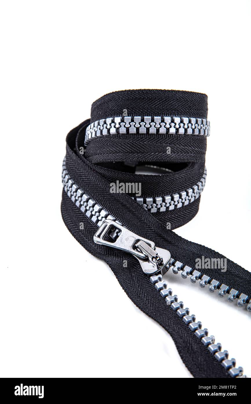 Jacket Winter Coat Black Tape Heavy Duty Zippers Large Molded Plastic